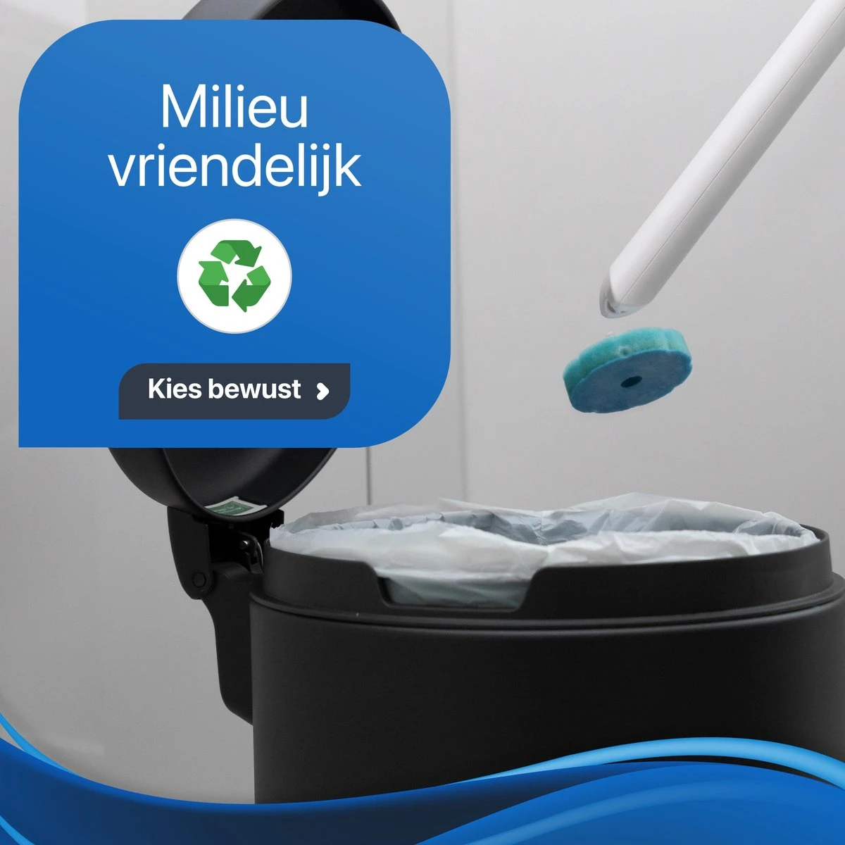 RevoBrush 28x Ocean Breeze Foaming Pads Navulling - WC Borstel Met Houder Vrijstaand 5 RevoBrush 28x Ocean Breeze Foaming Pads Navulling - WC Borstel Met Houder Vrijstaand - Afbeelding 5