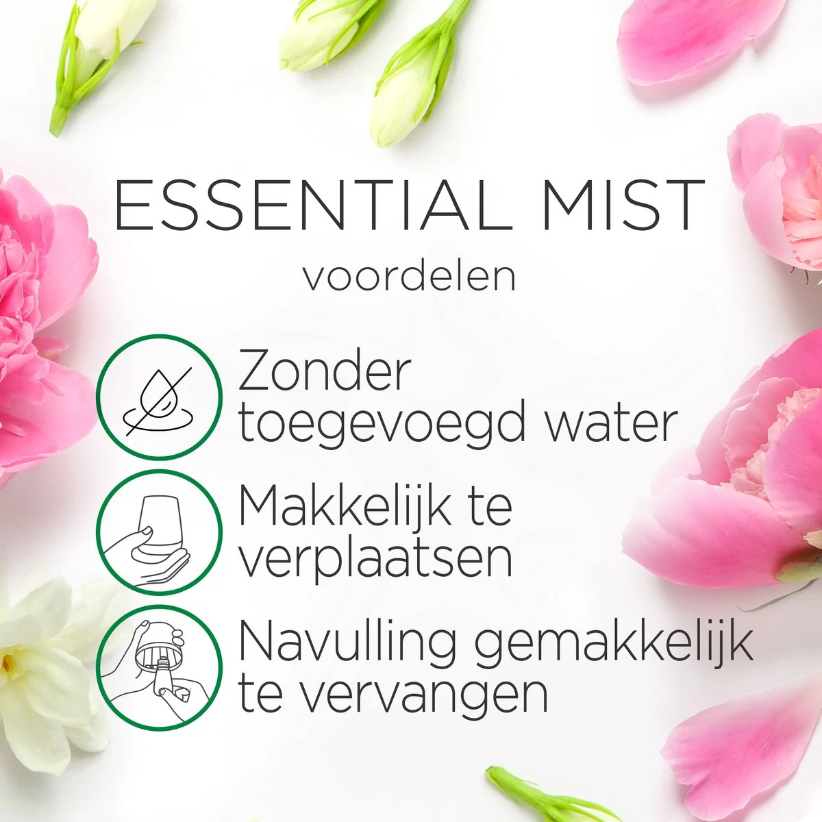 Air Wick Essential Mist Automatische Luchtverfrisser - Verfrissende Pioen En Jasmijn - 3 Navullingen 5 Air Wick Essential Mist Automatische Luchtverfrisser - Verfrissende Pioen En Jasmijn - 3 Navullingen - Afbeelding 5