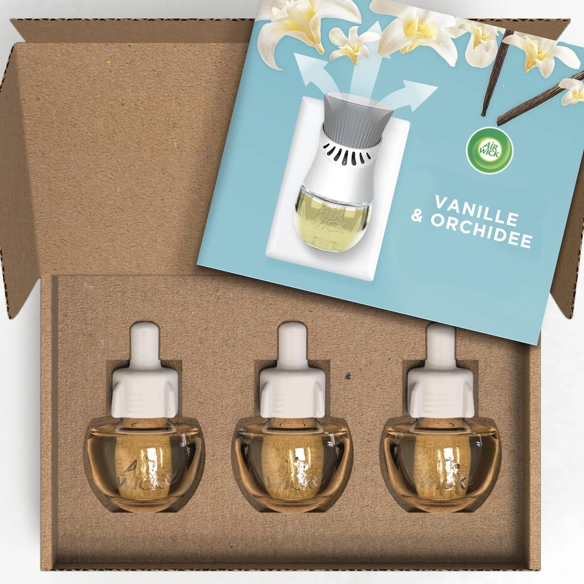 Air Wick Elektrische Luchtverfrisser - Vanille & Orchidee - 3 Navullingen 3 Air Wick Elektrische Luchtverfrisser - Vanille & Orchidee - 3 Navullingen - Afbeelding 3