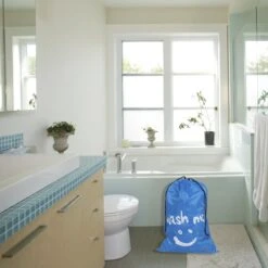 Wonair - Waszakken Voor Wasgoed - 60x90cm - Hemelsblauw - Met Trekkoord -Huishoudelijke Benodigdheden 1200x1200 374