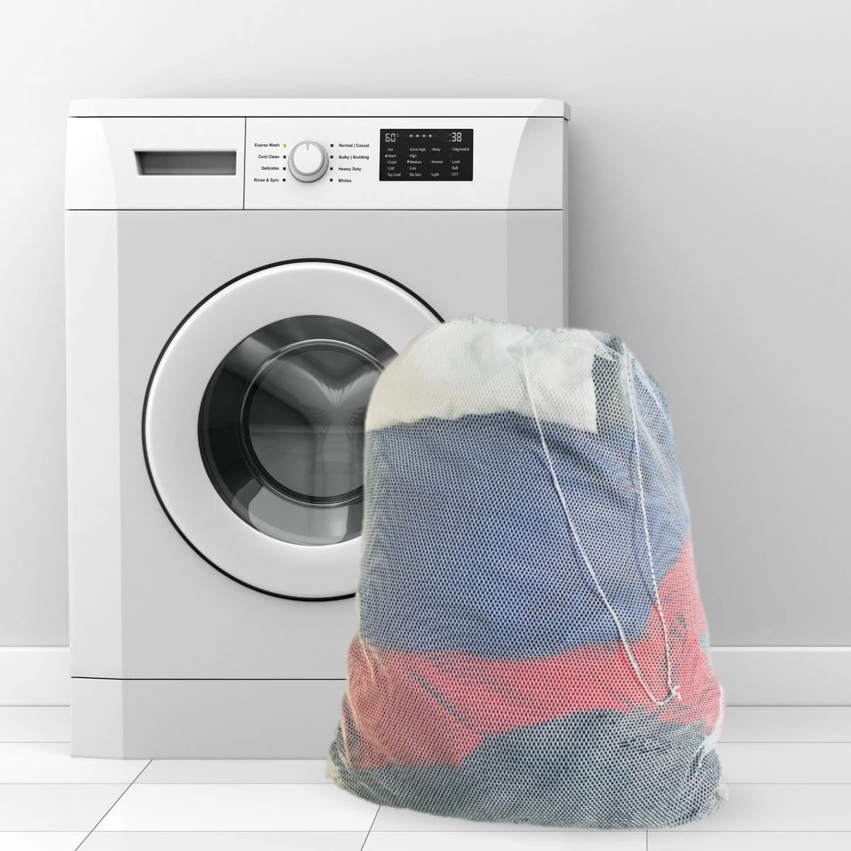 Orange85 Waszak - Groot - XL - 60 X 90 CM - Wit - Treksysteem - Trekbandsluiting - Polyester - Wasnet - Laundry Bag - Voor Kleding 2 Orange85 Waszak - Groot - XL - 60 X 90 CM - Wit - Treksysteem - Trekbandsluiting - Polyester - Wasnet - Laundry Bag - Voor Kleding - Afbeelding 2