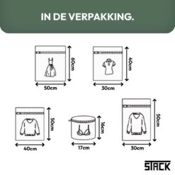 STACK Waszakken | Set Van 5 Waszakjes Met Rits - Waszak - Wasnet - Kledingzakjes - BH Was Zakjes - Laundry Bag Set Voor Ondergoed - Kleding - Delicaat Wasgoed - Wasmachine Zakjes - Wasgoed 11 STACK Waszakken | Set Van 5 Waszakjes Met Rits - Waszak - Wasnet - Kledingzakjes - BH Was Zakjes - Laundry Bag Set Voor Ondergoed - Kleding - Delicaat Wasgoed - Wasmachine Zakjes - Wasgoed -Huishoudelijke Benodigdheden 1200x1200 420