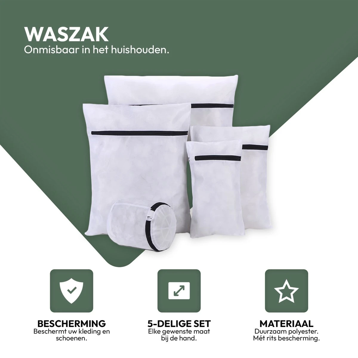 STACK Waszakken | Set Van 5 Waszakjes Met Rits - Waszak - Wasnet - Kledingzakjes - BH Was Zakjes - Laundry Bag Set Voor Ondergoed - Kleding - Delicaat Wasgoed - Wasmachine Zakjes - Wasgoed 6 STACK Waszakken | Set Van 5 Waszakjes Met Rits - Waszak - Wasnet - Kledingzakjes - BH Was Zakjes - Laundry Bag Set Voor Ondergoed - Kleding - Delicaat Wasgoed - Wasmachine Zakjes - Wasgoed - Afbeelding 6