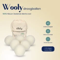 Wooly Drogerballen - 6 Wasdroger Ballen - Duurzaam - Wol - Herbruikbare Wasballen - Wasbol - Wasverzachter 15 Wooly Drogerballen - 6 Wasdroger Ballen - Duurzaam - Wol - Herbruikbare Wasballen - Wasbol - Wasverzachter -Huishoudelijke Benodigdheden 1200x1200 436
