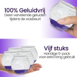 BluGo Doseerbol 5 Stuks - Wasbollen - Doseerdop - Drogerballen - Wasballen - Herbruikbaar - Maataanduiding - 150ml -Huishoudelijke Benodigdheden 1200x1200 445