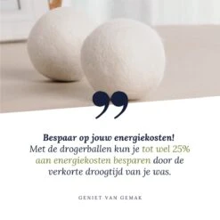 Geniet Van Gemak® | Herbruikbare Wollen Drogerballen | Wasbollen | Schaapswol | Duurzame En Energiebesparende Wasballen | 6 XL Drogerballen -Huishoudelijke Benodigdheden 1200x1200 447