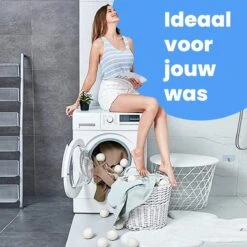 DRYQUICK Drogerballen- Wasbollen- Duurzaam Schapenwol - Herbruikbaar- 6 XL Wasballen Wit -Huishoudelijke Benodigdheden 1200x1200 452