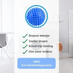 Wasdroger Ballen - Wasbol - Droogballen - Wasbal - Wasballen - Drogerballen - Wasballen Voor Wasmachine - 4 Stuks -Huishoudelijke Benodigdheden 1200x1200 457