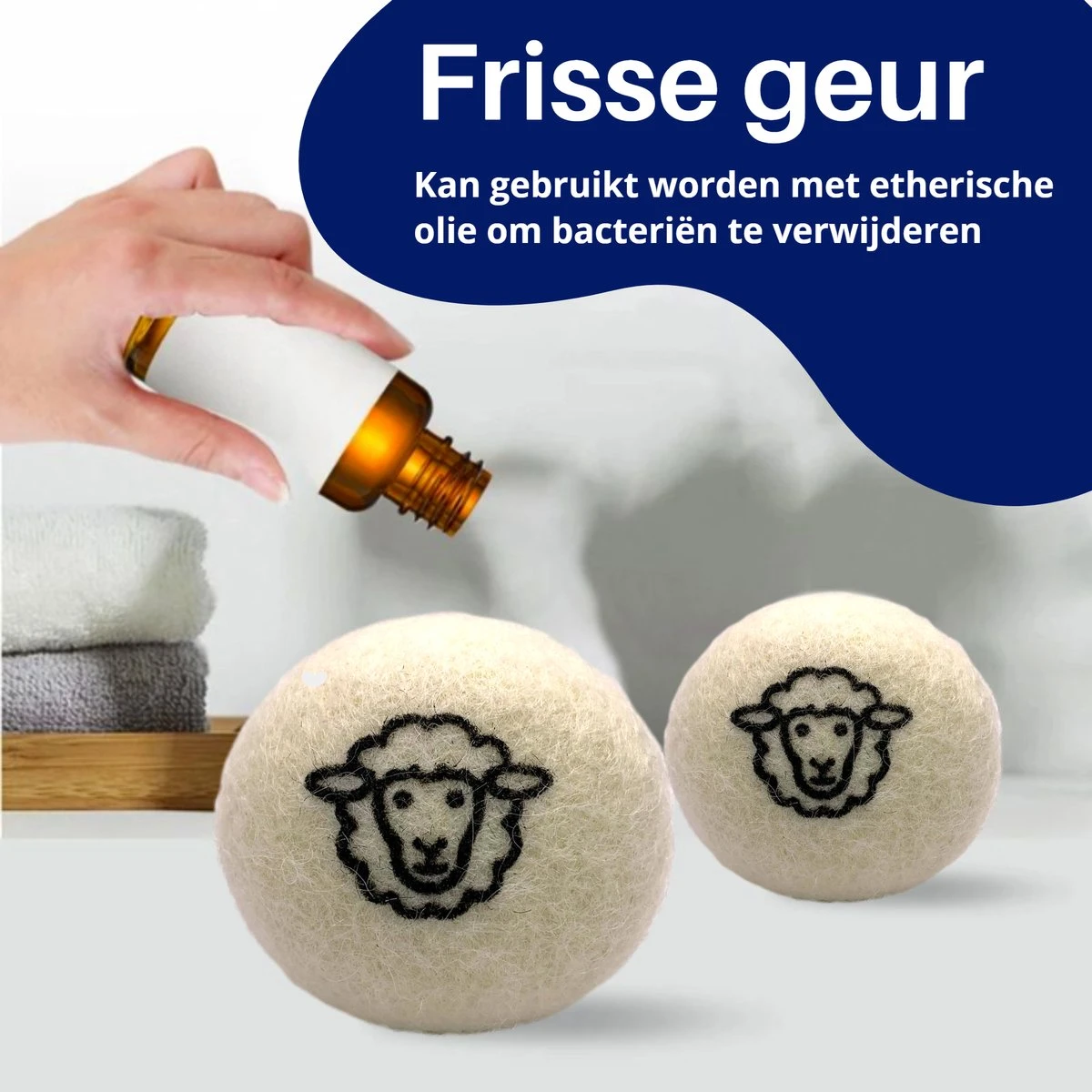 Drogerballen 6 Stuks - Wasbol - Droogballen - Herbruikbare Wasbollen - Wasverzachter - Wasdrogerballen - Doseerbol 2 Drogerballen 6 Stuks - Wasbol - Droogballen - Herbruikbare Wasbollen - Wasverzachter - Wasdrogerballen - Doseerbol - Afbeelding 2