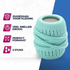 Roegaarden Drogerballen - Droogballen - Met Spons - Duurzaam - Sneller Droog -Huishoudelijke Benodigdheden 1200x1200 479