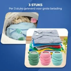 Roegaarden Drogerballen - Droogballen - Met Spons - Duurzaam - Sneller Droog -Huishoudelijke Benodigdheden 1200x1200 482