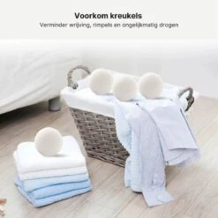 Wollen Drogerballen - Duurzaam & Milieuvriendelijk - Wasbol - Verkort Droogtijd - Droogballen - Hypoallergeen En Chemicaliënvrij - Bespaar Op Energierekening - Wasdroger Ballen - Wasbollen -Huishoudelijke Benodigdheden 1200x1200 486