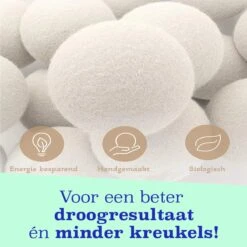 Casa Calma Drogerballen (6 Stuks) - Inclusief Opbergzakje - 100% Natuurlijk Schapenwol - Droger Ballen - Zero Waste Wasverzachter Bollen - Energiebesparend Drogen Met Droogbollen - Dryer Balls - Diervriendelijk & Milieuvriendelijk - Energie Besparen 13 Casa Calma Drogerballen (6 Stuks) - Inclusief Opbergzakje - 100% Natuurlijk Schapenwol - Droger Ballen - Zero Waste Wasverzachter Bollen - Energiebesparend Drogen Met Droogbollen - Dryer Balls - Diervriendelijk & Milieuvriendelijk - Energie Besparen -Huishoudelijke Benodigdheden 1200x1200 489