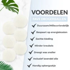 FAVE Drogerballen XL - 6 Stuks - Inclusief 2x Lavendelolie & Opbergzakje - Wasbol - Wasballen - Doseerbol - Droogballen - Duurzaam 14 FAVE Drogerballen XL - 6 Stuks - Inclusief 2x Lavendelolie & Opbergzakje - Wasbol - Wasballen - Doseerbol - Droogballen - Duurzaam -Huishoudelijke Benodigdheden 1200x1200 513