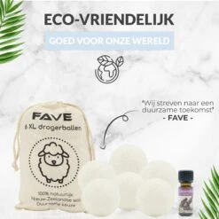 FAVE Drogerballen XL - 6 Stuks - Inclusief 2x Lavendelolie & Opbergzakje - Wasbol - Wasballen - Doseerbol - Droogballen - Duurzaam 15 FAVE Drogerballen XL - 6 Stuks - Inclusief 2x Lavendelolie & Opbergzakje - Wasbol - Wasballen - Doseerbol - Droogballen - Duurzaam -Huishoudelijke Benodigdheden 1200x1200 514