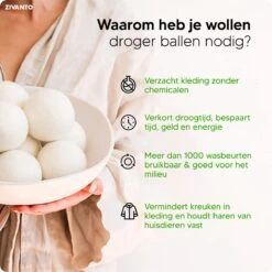 Drogerballen - Droogballen Voor Wasdrogers - Wasdrogerballen, Wasbollen & Wasballen - 100% Diervriendelijk, Duurzaam & Herbruikbaar - Duurzaam Cadeau - Energie Besparen - RWS Wol & Zero Waste - 6 Stuks Van Zivanto 11 Drogerballen - Droogballen Voor Wasdrogers - Wasdrogerballen, Wasbollen & Wasballen - 100% Diervriendelijk, Duurzaam & Herbruikbaar - Duurzaam Cadeau - Energie Besparen - RWS Wol & Zero Waste - 6 Stuks Van Zivanto -Huishoudelijke Benodigdheden 1200x1200 515