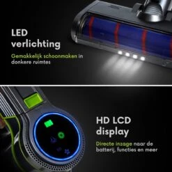 Qoncillio® Steelstofzuiger - Draadloos - Dweilfunctie - Digitaal Display - Stofzuiger & Kruimelzuiger Zonder Zak 13 Qoncillio® Steelstofzuiger - Draadloos - Dweilfunctie - Digitaal Display - Stofzuiger & Kruimelzuiger Zonder Zak -Huishoudelijke Benodigdheden 1200x1200 611