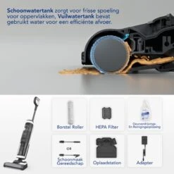 Tineco® - Draadloze Stofzuiger - Zonder Zak - Wassen En Stofzuigen - Floor One S3 Breeze - 220W Vermogen - Sterke Zuigkracht - 3-In-1 Apparaat - 4000mAh Batterij 15 Tineco® - Draadloze Stofzuiger - Zonder Zak - Wassen En Stofzuigen - Floor One S3 Breeze - 220W Vermogen - Sterke Zuigkracht - 3-In-1 Apparaat - 4000mAh Batterij -Huishoudelijke Benodigdheden 1200x1200 621
