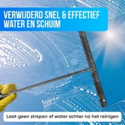 Avalo Vloertrekker Met Steel - Luxe Vloerwisser - Aluminium Water Trekker - Douche Wisser - Badkamer - Zwart - 136x40 CM -Huishoudelijke Benodigdheden 1200x1200 645