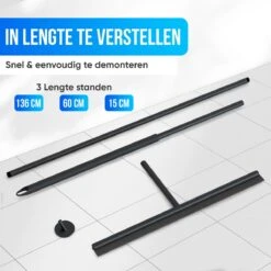 Avalo Vloertrekker Met Steel - Luxe Vloerwisser - Aluminium Water Trekker - Douche Wisser - Badkamer - Zwart - 136x40 CM -Huishoudelijke Benodigdheden 1200x1200 646