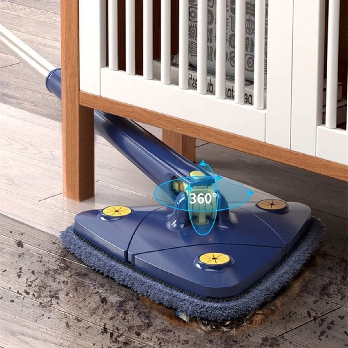 EasyClean - Dweil - Mop - Dweilsysteem - Dweilset - Vloertrekker Met Steel - Vloermop - Vloertrekker - Vloerwisser - Mopset - 360 Graden Schoonmaak - Dweil Met Wringer - Blauw - In Hoogte Verstelbaar - Driehoekig - 3 Gratis Microvezelschoonmaakdoeken 7 EasyClean - Dweil - Mop - Dweilsysteem - Dweilset - Vloertrekker Met Steel - Vloermop - Vloertrekker - Vloerwisser - Mopset - 360 Graden Schoonmaak - Dweil Met Wringer - Blauw - In Hoogte Verstelbaar - Driehoekig - 3 Gratis Microvezelschoonmaakdoeken - Afbeelding 7