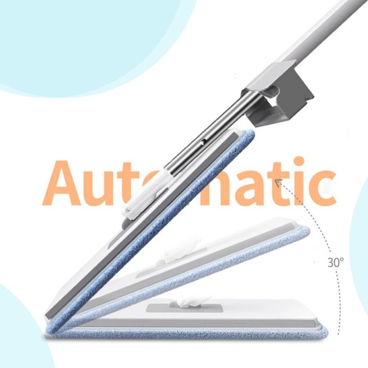 Powarkleen - Vloerwisser Met Spray - Incl. 2 Microvezel Doeken 4 Powarkleen - Vloerwisser Met Spray - Incl. 2 Microvezel Doeken - Afbeelding 4