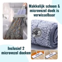 Powarkleen - Vloerwisser Met Spray - Incl. 2 Microvezel Doeken 12 Powarkleen - Vloerwisser Met Spray - Incl. 2 Microvezel Doeken -Huishoudelijke Benodigdheden 1200x1200 701