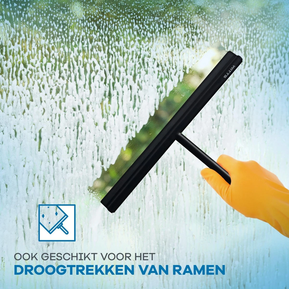 WITTS Luxe Vloerwisser - RVS - Vloertrekker - Vloertrekker Met Steel - Vloerwisser Badkamer 3 WITTS Luxe Vloerwisser - RVS - Vloertrekker - Vloertrekker Met Steel - Vloerwisser Badkamer - Afbeelding 3