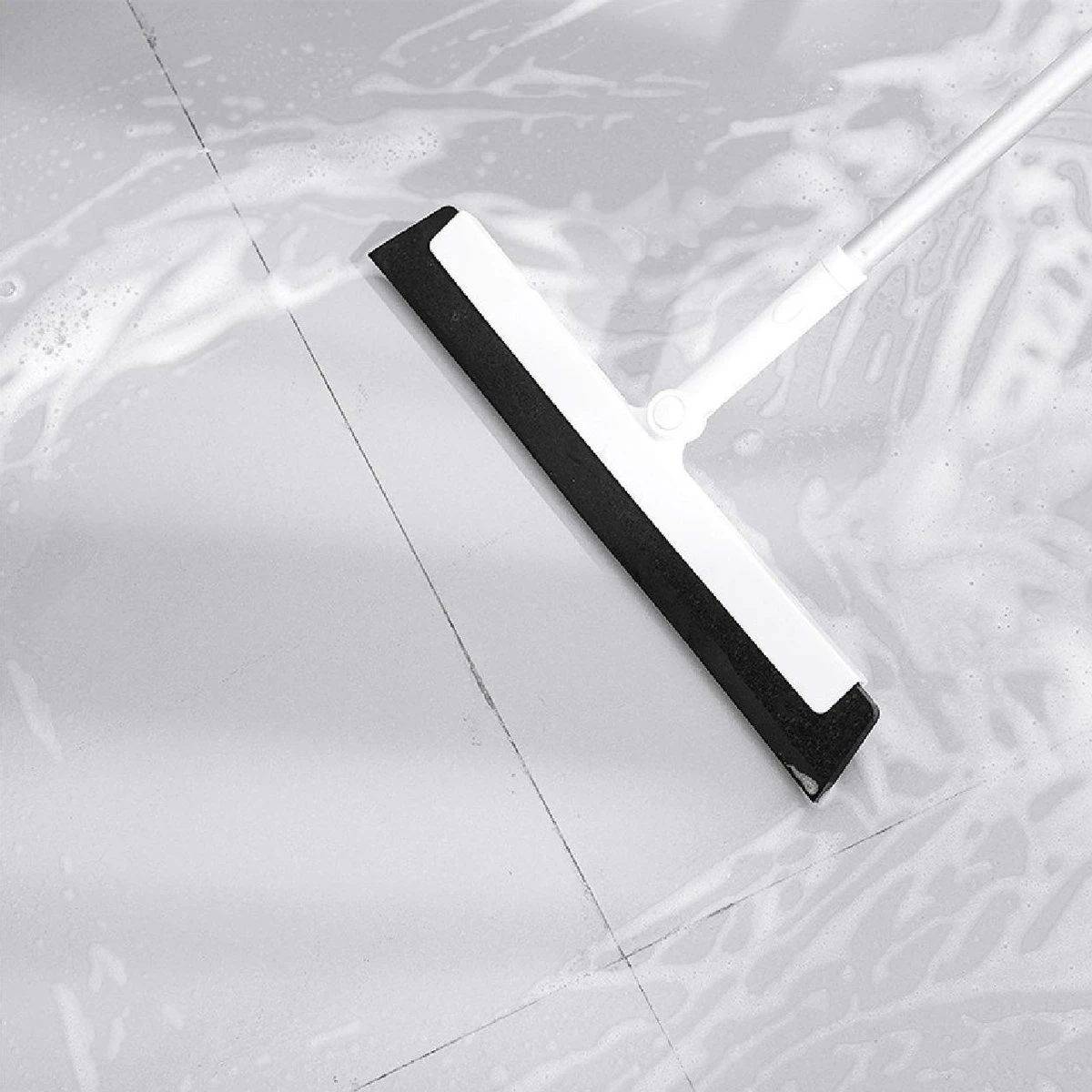 Amenzo® Vloertrekker Met Steel - Vloerwisser - 35 Cm + 120 Cm Steel - Uitschuifbare Aluminium Steel - Badkamer – Trekker - Vloerwisser Wit – Watertrekker 6 Amenzo® Vloertrekker Met Steel - Vloerwisser - 35 Cm + 120 Cm Steel - Uitschuifbare Aluminium Steel - Badkamer – Trekker - Vloerwisser Wit – Watertrekker - Afbeelding 6