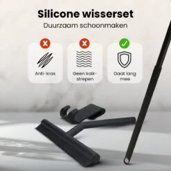 NovaQ® Vloerwisser Met Steel - Vloertrekker Met Steel - Douchewisser Zwart - Raamwisser Douche - Badkamer Trekker - Vloerwisser Zwart 2 In 1 Set Inclusief Ophanghaken 12 NovaQ® Vloerwisser Met Steel - Vloertrekker Met Steel - Douchewisser Zwart - Raamwisser Douche - Badkamer Trekker - Vloerwisser Zwart 2 In 1 Set Inclusief Ophanghaken -Huishoudelijke Benodigdheden 1200x1200 780
