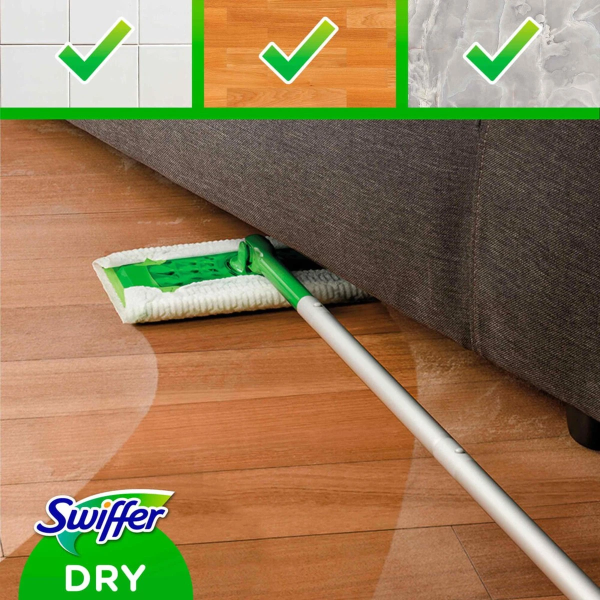 Swiffer Vloerreiniger Droge Vloerdoekjes Navullingen - 3 X 80 Stuks 3 Swiffer Vloerreiniger Droge Vloerdoekjes Navullingen - 3 X 80 Stuks - Afbeelding 3
