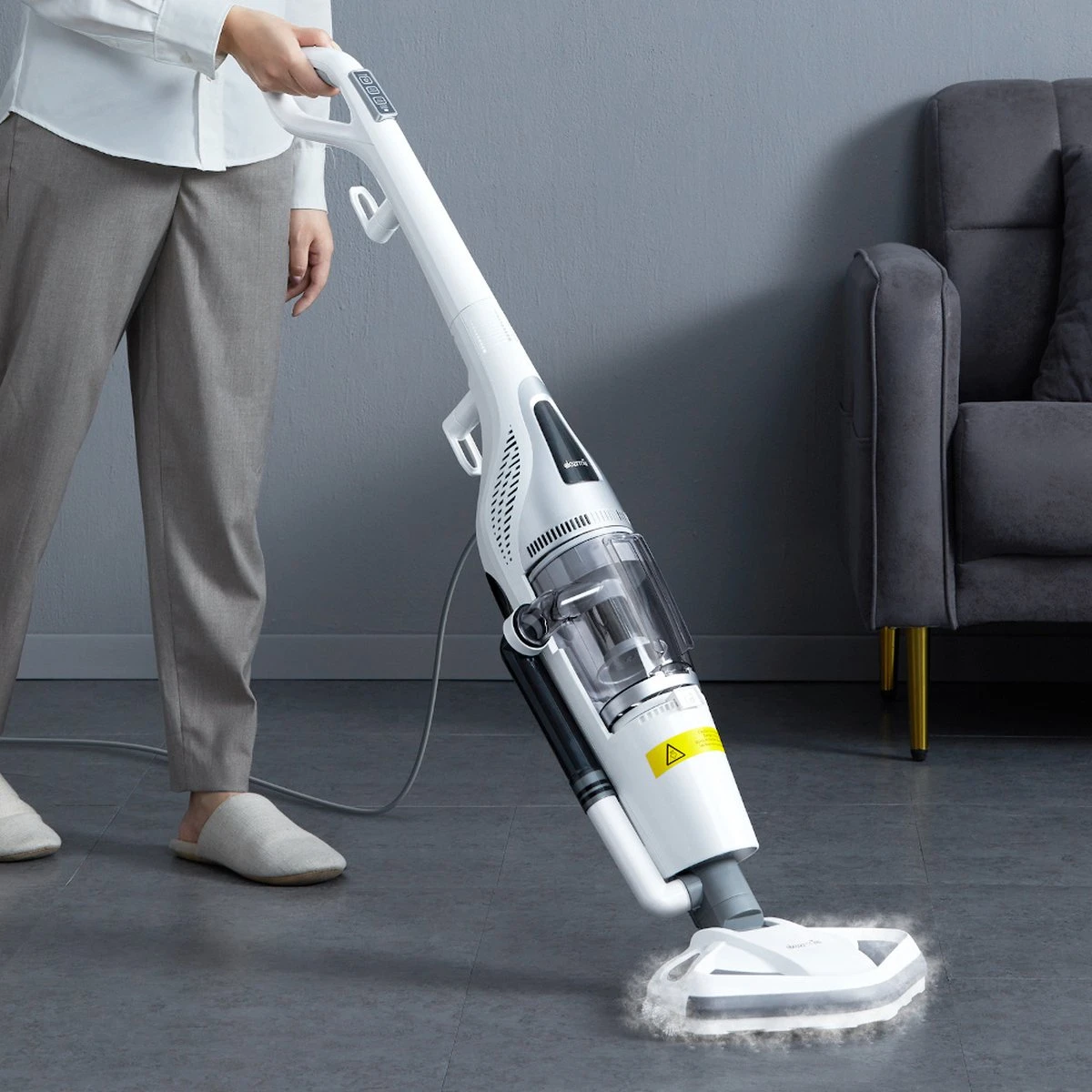 Deerma ZQ990W Stoomreiniger En Stofzuiger 2 In 1 - Stoomzuiger - Dweil - Zakloos - Vloer - Tapijt - Laminaat - Tegels 4 Deerma ZQ990W Stoomreiniger En Stofzuiger 2 In 1 - Stoomzuiger - Dweil - Zakloos - Vloer - Tapijt - Laminaat - Tegels - Afbeelding 4