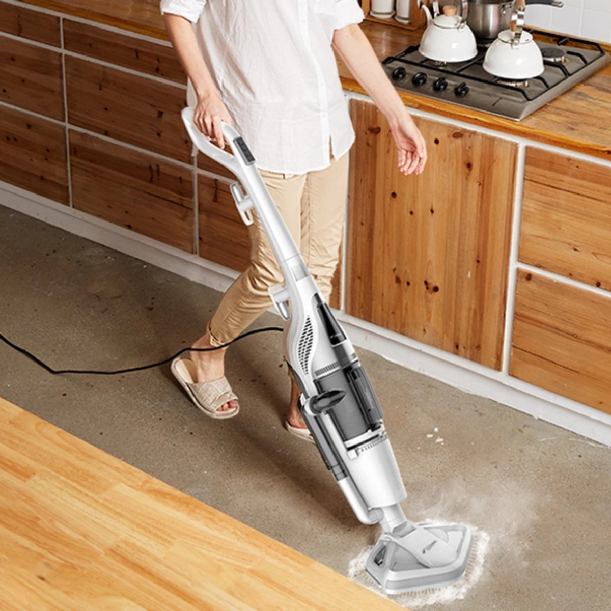 Deerma ZQ990W Stoomreiniger En Stofzuiger 2 In 1 - Stoomzuiger - Dweil - Zakloos - Vloer - Tapijt - Laminaat - Tegels 17 Deerma ZQ990W Stoomreiniger En Stofzuiger 2 In 1 - Stoomzuiger - Dweil - Zakloos - Vloer - Tapijt - Laminaat - Tegels - Afbeelding 17