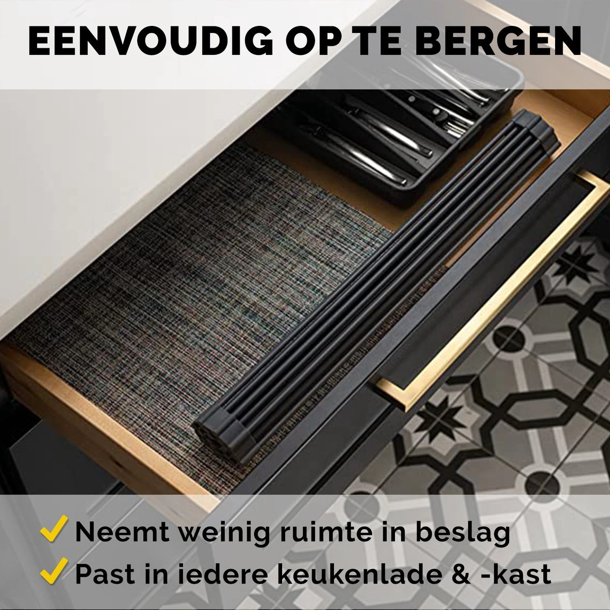 Kitch&Life Afdruiprek Oprolbaar - Mat Zwart - Pannenonderzetter - Afdruipmat - Keukenrek 3-in-1 8 Kitch&Life Afdruiprek Oprolbaar - Mat Zwart - Pannenonderzetter - Afdruipmat - Keukenrek 3-in-1 - Afbeelding 8