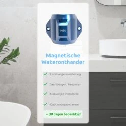 ENISTO® Magnetische Waterontharder Medium – Waterontharder Magneet – Douchefilter – 15.000 Gauss – Waterontkalker – Waterverzachter – Antikalk – Blauw – RVS -Huishoudelijke Benodigdheden 1200x1200 943