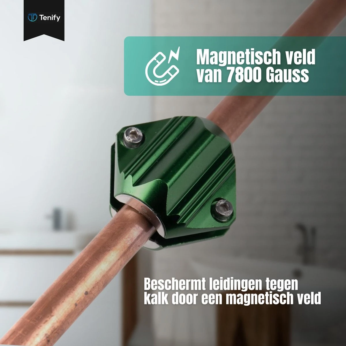 Tenify Magnetische Waterontharder - 7800 Gauss - Douche Filter - Waterverzachter - Waterontkalker - Antikalk Magneet - Waterleiding - Kalkaanslag 2 Tenify Magnetische Waterontharder - 7800 Gauss - Douche Filter - Waterverzachter - Waterontkalker - Antikalk Magneet - Waterleiding - Kalkaanslag - Afbeelding 2
