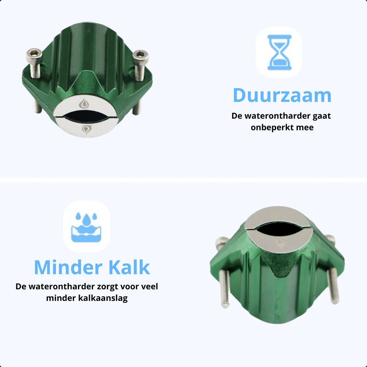 Magnetische Waterontharder - Antikalk - Waterontkalker - Waterverzachter - Douchefilter - Waterontharder Magneet - Groen 3 Magnetische Waterontharder - Antikalk - Waterontkalker - Waterverzachter - Douchefilter - Waterontharder Magneet - Groen - Afbeelding 3