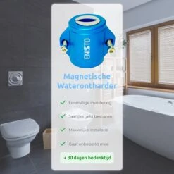 ENISTO® Magnetische Waterontharder Small – Waterontharder Magneet – Douchefilter – Waterontkalker – Waterverzachter – Antikalk – Blauw – RVS -Huishoudelijke Benodigdheden 1200x1200 978
