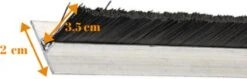 Deurborstel - Stripborstel - 90 Cm - Aluminium Profiel - T Type- Woonaccessoires - Deurstrip