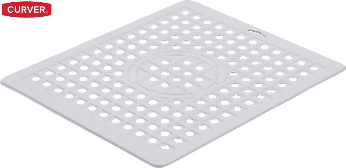 Curver Gootsteenmat Rechthoekig - 26x32x1 Cm - Wit 1 Curver Gootsteenmat Rechthoekig - 26x32x1 Cm - Wit