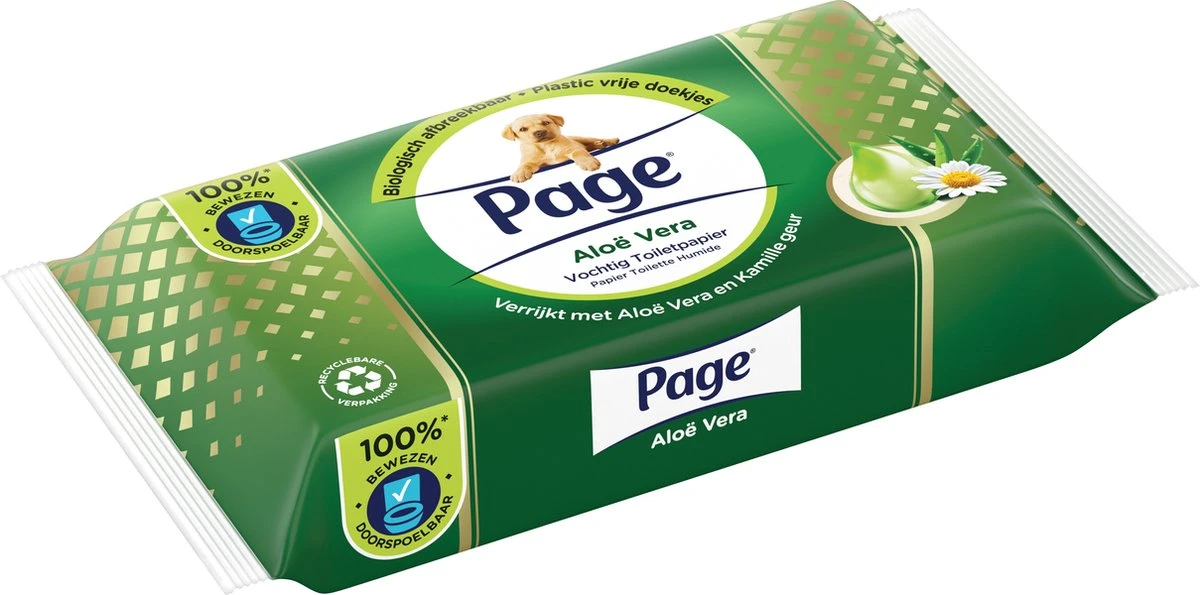 Page Vochtig Toiletpapier - 12 X 38 Stuks - Aloë Vera Vochtig Wc Papier - Voordeelverpakking 8 Page Vochtig Toiletpapier - 12 X 38 Stuks - Aloë Vera Vochtig Wc Papier - Voordeelverpakking - Afbeelding 8