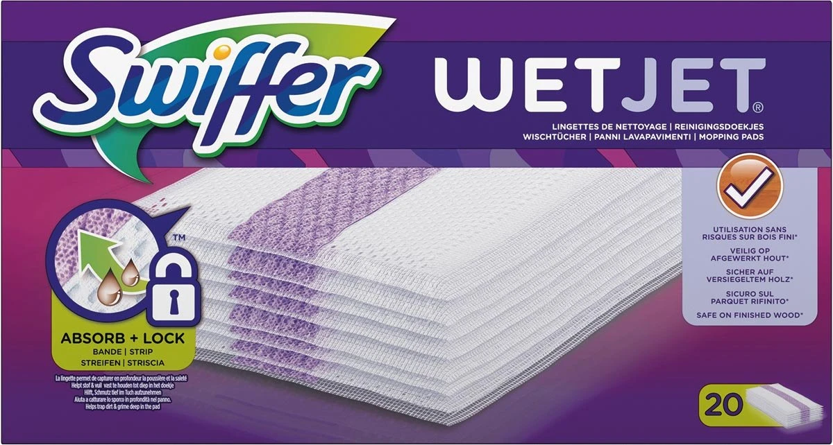 Swiffer WetJet - Reinigingsdoekjes - 20 Stuks 1 Swiffer WetJet - Reinigingsdoekjes - 20 Stuks