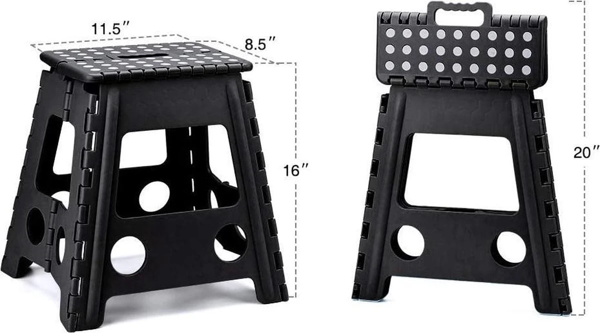 Buxibo - Kruk - Krukje - Keukentrap - Keukentrapje - Opvouwbaar Trapje - Keuken/Badkamer/Schuur Trapje - 29 X 24 X 40cm 7 Buxibo - Kruk - Krukje - Keukentrap - Keukentrapje - Opvouwbaar Trapje - Keuken/Badkamer/Schuur Trapje - 29 X 24 X 40cm - Afbeelding 7