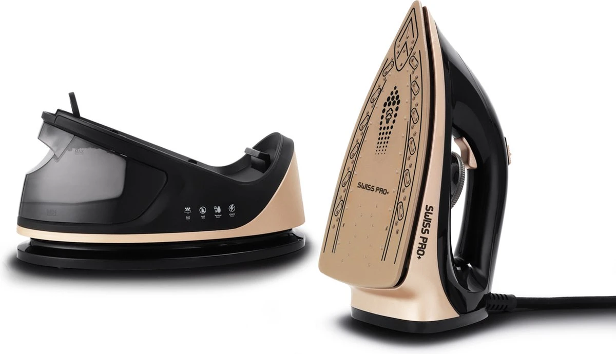 Swiss Pro+ -Stoomstrijkijzer Met Stoomgenerator - Iron - Keramische Zoolplaat - 2700W - Black/Gold - PefectCare Performer 8 Swiss Pro+ -Stoomstrijkijzer Met Stoomgenerator - Iron - Keramische Zoolplaat - 2700W - Black/Gold - PefectCare Performer - Afbeelding 8