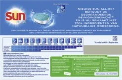 SUN® Sun All-in-1 Normaal Vaatwastabletten - 7 X 25 Tabletten - Voordeelverpakking -Huishoudelijke Benodigdheden 1200x786 1