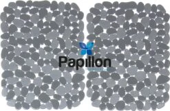 Merkloos Gootsteenmat - 40x30 Cm - Papillon Kiezels Grijs -Huishoudelijke Benodigdheden 1200x787 2