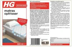 HG Matrasopfrisser - 500ml - Maskeert Niet, Maar Neemt De Bron Weg - Geeft Snel Een Fris Matras 6 HG Matrasopfrisser - 500ml - Maskeert Niet, Maar Neemt De Bron Weg - Geeft Snel Een Fris Matras -Huishoudelijke Benodigdheden 1200x790 1