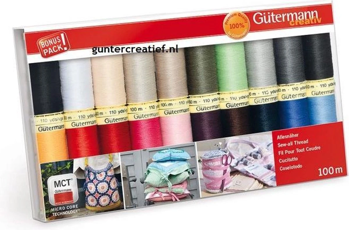 Gütermann Naaigarenset Allesnaaigaren - 20 Spoelen 1 Gütermann Naaigarenset Allesnaaigaren - 20 Spoelen