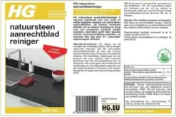 HG Natuurstenen Aanrechtbladreiniger - 500ml - Veilig In Gebruik - Streeploos Schoon - Dagelijkse Reiniging -Huishoudelijke Benodigdheden 1200x796 4