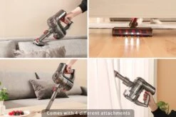 Swiss Pro+ Snoerloze Steelstofzuiger V12 Steelstofzuigers Steelstofzuiger Draadloos Met Kruimelzuiger Turbo Stand Led Verlichting In Mondstuk Sterke Zuigkracht Draadloos Zonder Zak 4In1! Inclusief Muurbeugel Purple Edition 2022 Zwitsers Kwaliteit -Huishoudelijke Benodigdheden 1200x799 93